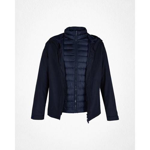 Erkek Siyah Kaz Tüyü Su İtici Kışlık Mont Yağmurluk
